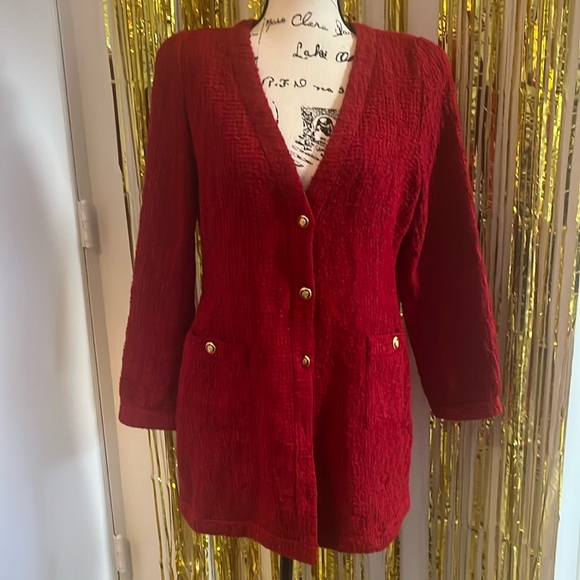 Zara Dresses & Skirts - Zara élégant red tweed jacket dress L
